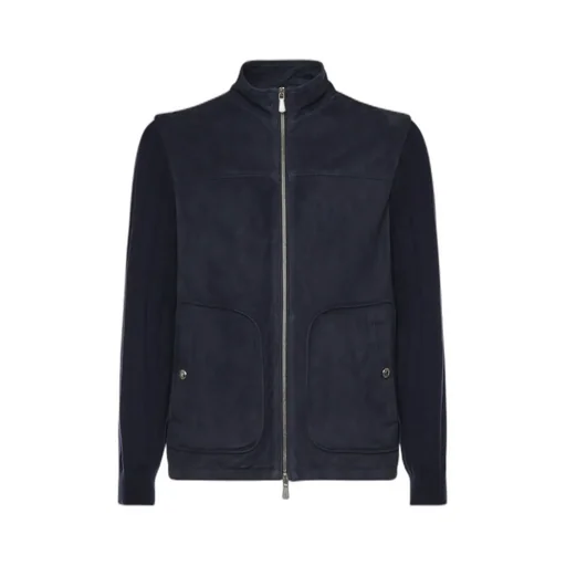 Eleventy Panelled Zip-Up Jacket