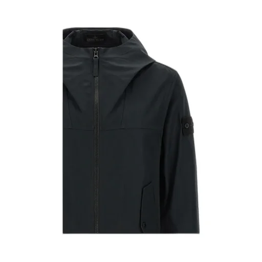 Stone Island Logo Patch Zip-Up Jacket