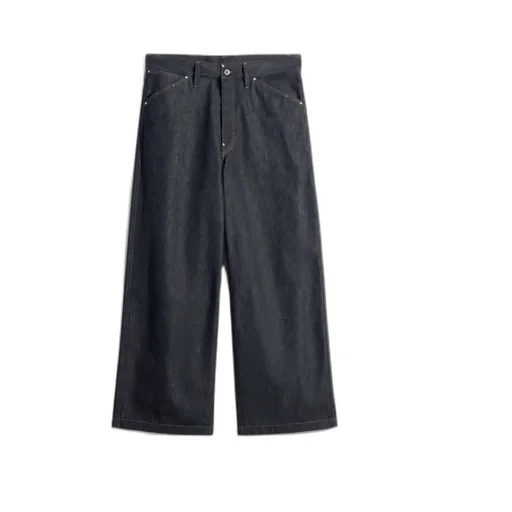 Wide Pant With Studs In Denim