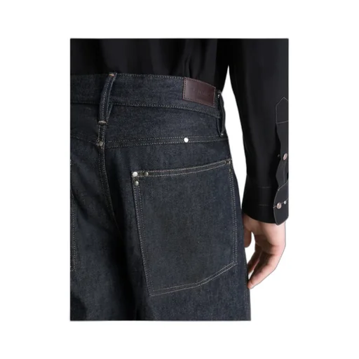 Wide Pant With Studs In Denim