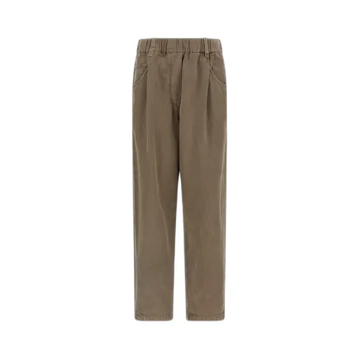 Brunello Cucinelli Straight-Leg Elastic Waist Trousers