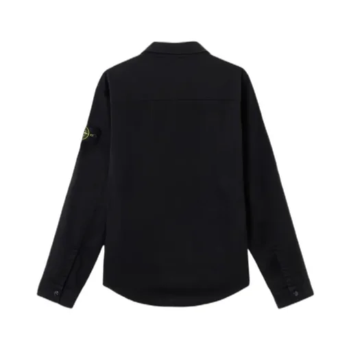 Stone Island Logo Patch Zipped Shirt Jacket