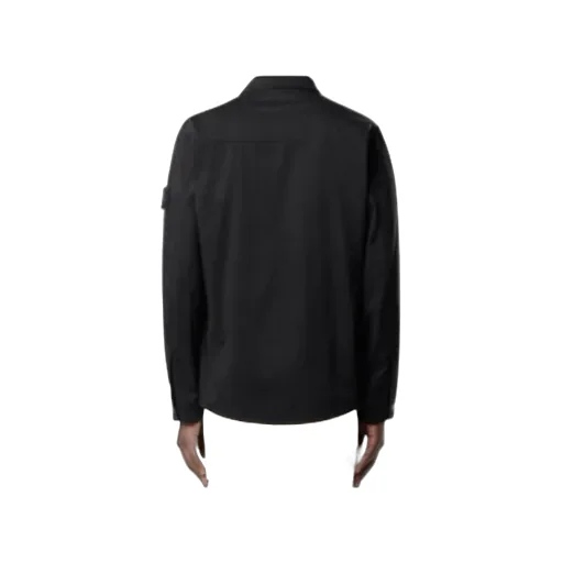 Stone Island Logo Patch Zipped Shirt Jacket