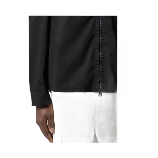 Stone Island Logo Patch Zipped Shirt Jacket