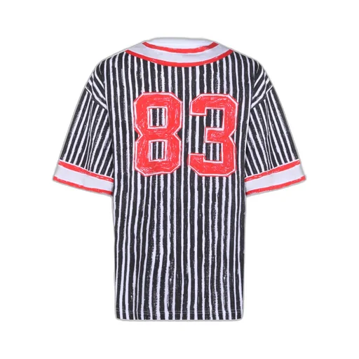 Moschino Logo Printed Striped T-Shirt