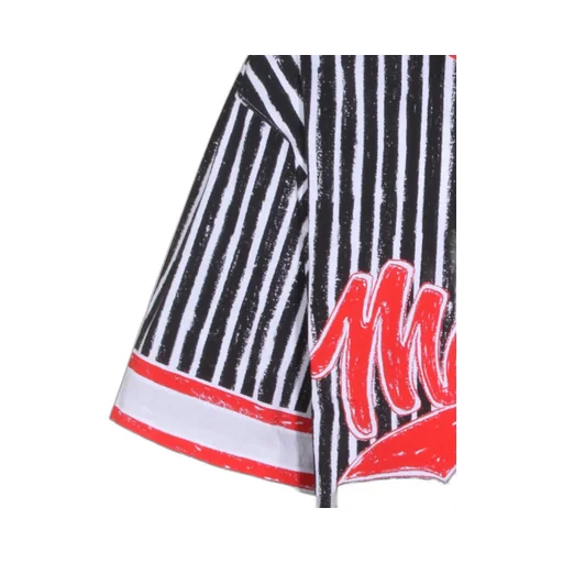 Moschino Logo Printed Striped T-Shirt
