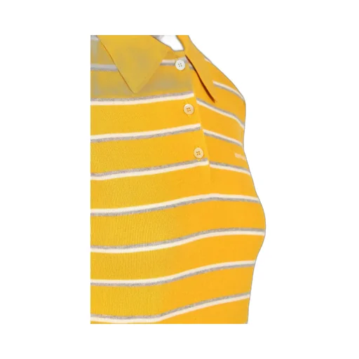 Miu Miu Short-Sleeved Striped Knitted Polo Shirt