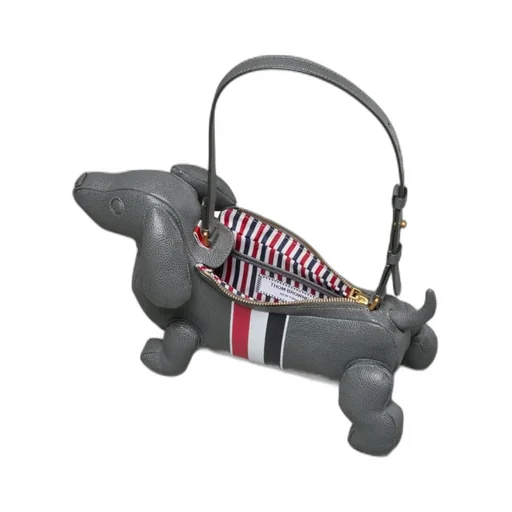 Thom Browne Hector Dog-Shaped Zip-Up Crossbody Bag