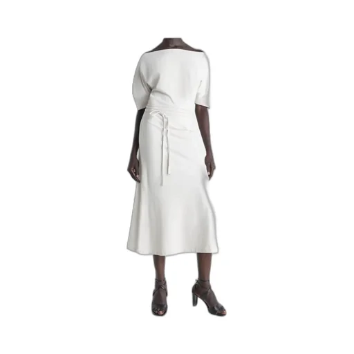 Lemaire Short Sleeve Off Shoulder Dress