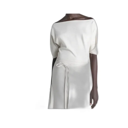 Lemaire Short Sleeve Off Shoulder Dress