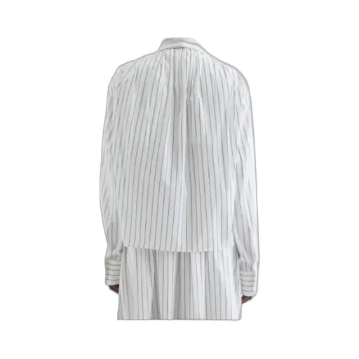Jil Sander Drop Shoulder Striped-Pattern Shirt
