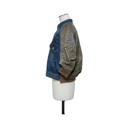 Buttoned Flap-Pockets Denim Jacket