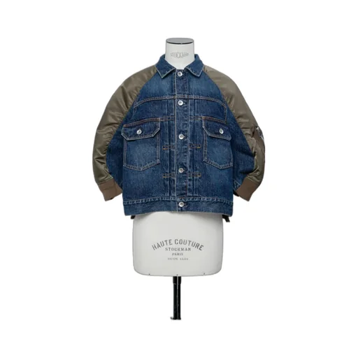 Buttoned Flap-Pockets Denim Jacket