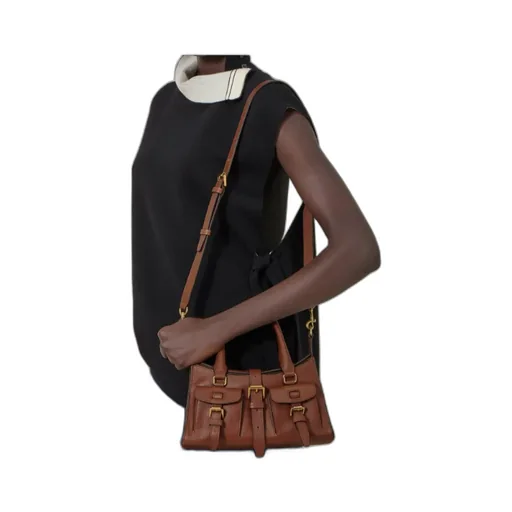 Mulberry Buckle Detailed Top Handle Bag