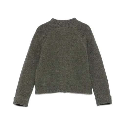 Ribbed Zip-Up Cardigan