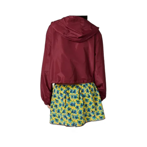 Miu Miu Logo-Rubberised Zipped Hooded Jacket