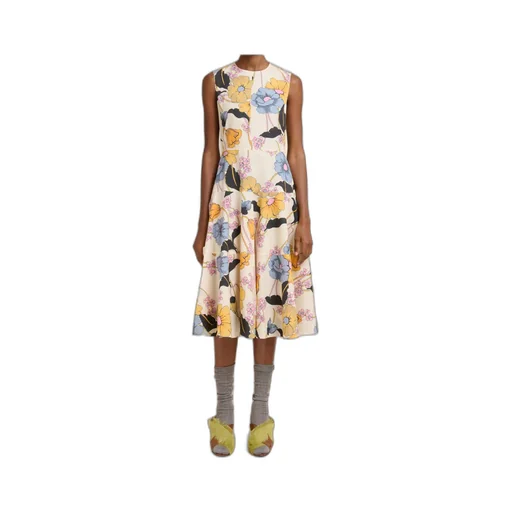 Marni Melodia Print Poplin Midi Dress