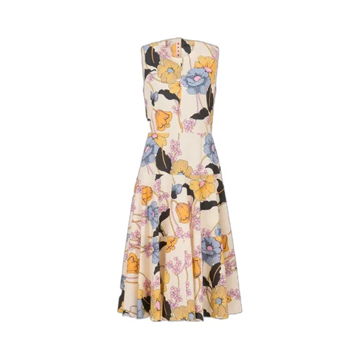 Marni Melodia Print Poplin Midi Dress