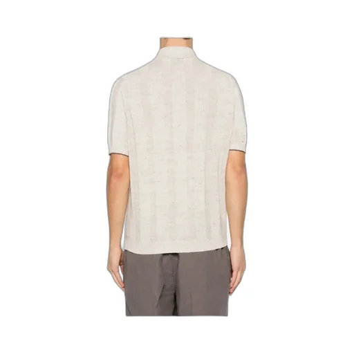 Button-Up Ribbed-Knit Shirt