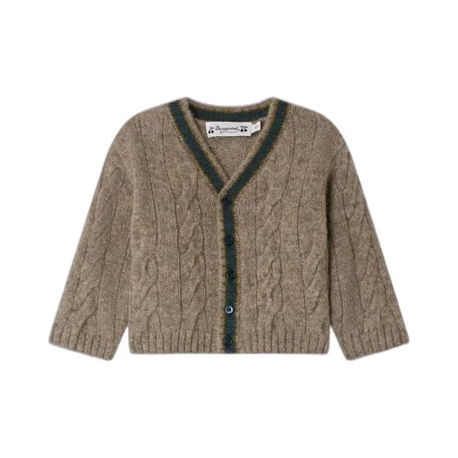 Giorginoli V-Neck Cable Knit Cardigan