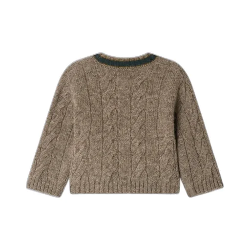 Giorginoli V-Neck Cable Knit Cardigan