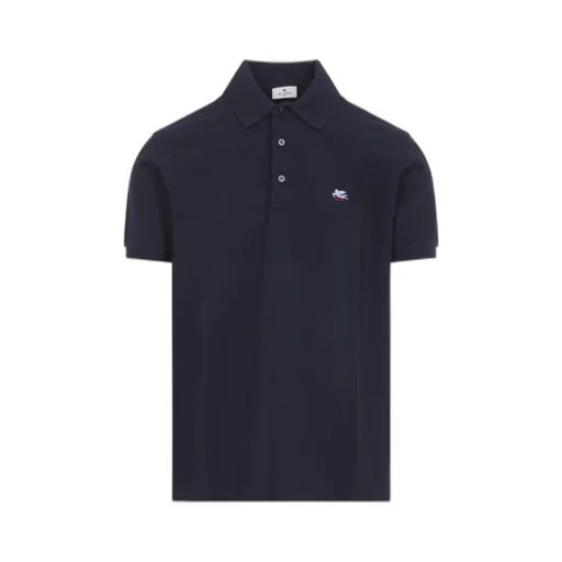 Etro Logo-Embroidered Short-Sleeved Polo Shirt