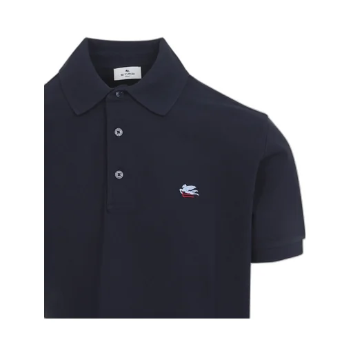Etro Logo-Embroidered Short-Sleeved Polo Shirt