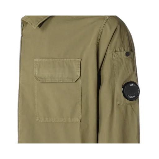 C.P. Company Logo Plaque Zipped Shirt
