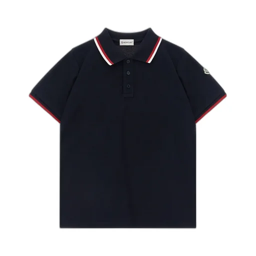 Moncler Enfant Tricolor Polo Shirt