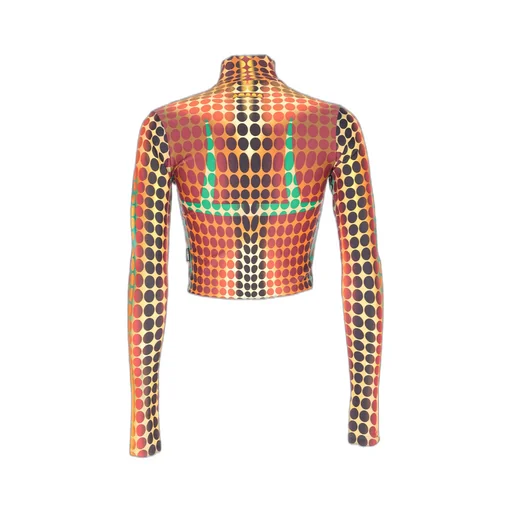 Jean Paul Gaultier Patterned High Neck Top