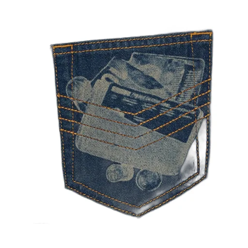 Jean Paul Gaultier Printed Denim Mini Shorts