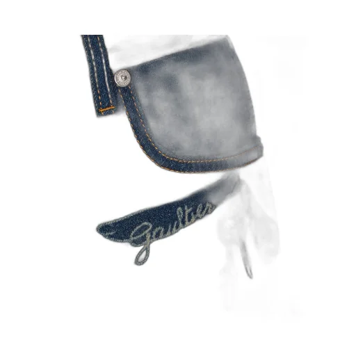 Jean Paul Gaultier Printed Denim Mini Shorts