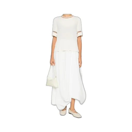 Fabiana Filippi Short Sleeved Embellished Detail T-Shirt