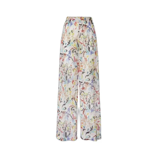 Trousers In Printed Ramage Tulle