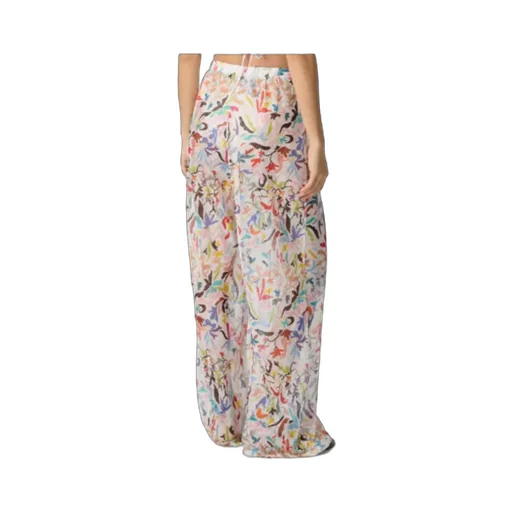 Trousers In Printed Ramage Tulle