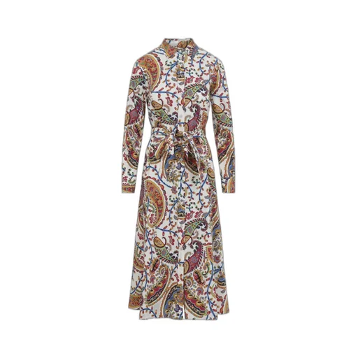 Paisley Tie-Waist Midi Dress