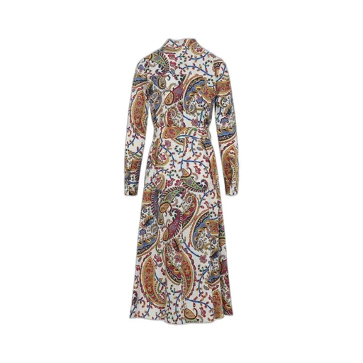 Paisley Tie-Waist Midi Dress