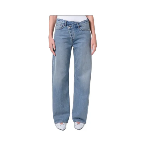 Agolde High-Rise Straight-Leg Jeans