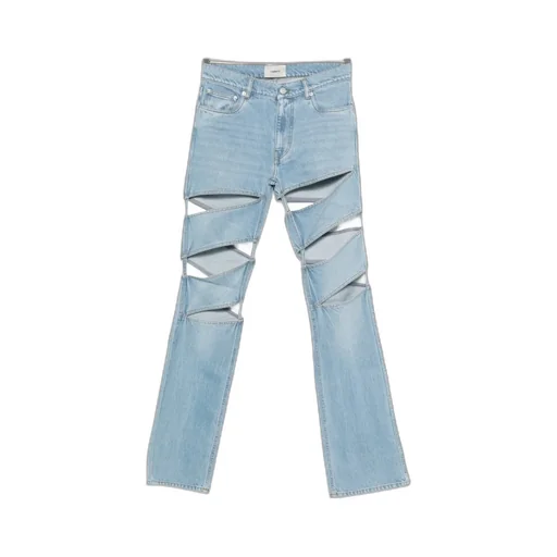 Coperni Cut-Out Logo Patch Jeans