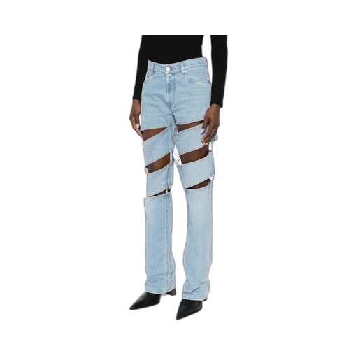 Coperni Cut-Out Logo Patch Jeans