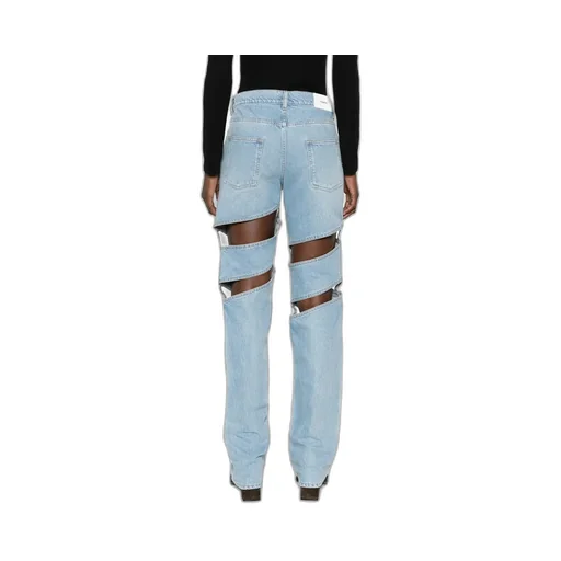 Coperni Cut-Out Logo Patch Jeans