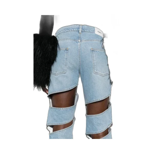 Coperni Cut-Out Logo Patch Jeans
