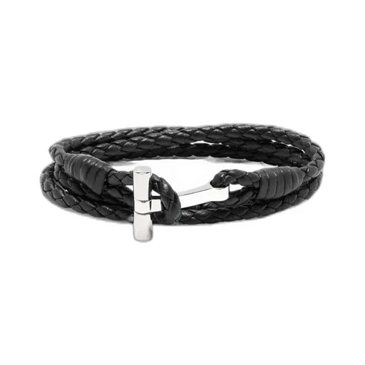 Braided-Design T-Bar Bracelet