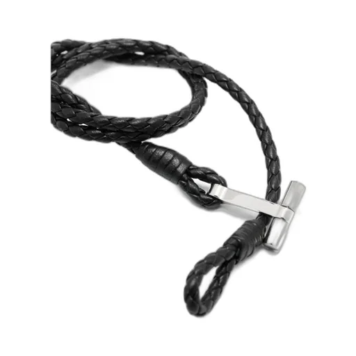 Braided-Design T-Bar Bracelet