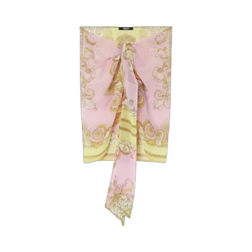Versace Spring Barocco Tie-Side Beach Skirt