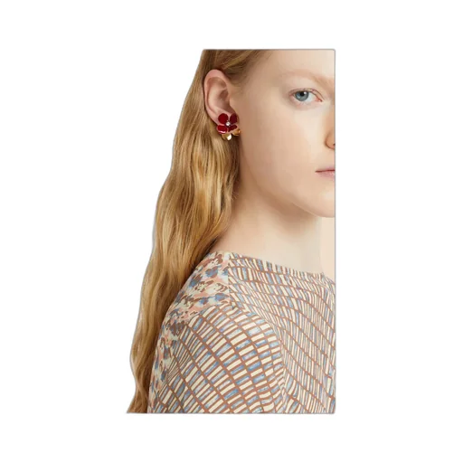 Marni Embellished Floral Motif Earrings