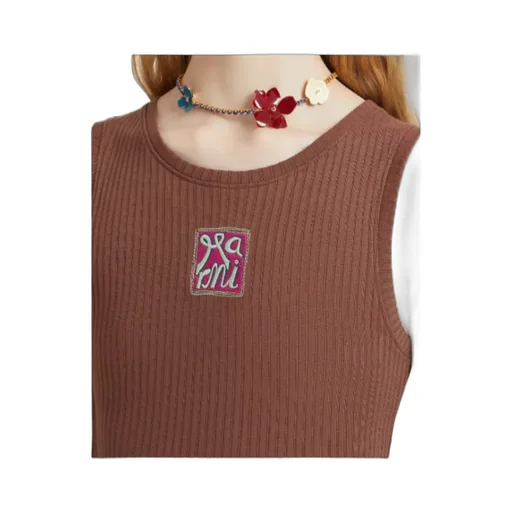Marni Flower Embellished Necklace