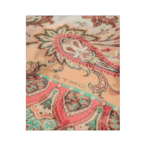 Linen-Blend Scarf With Floral Paisley Motif