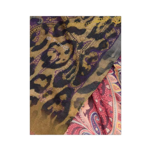 Wool-Blend Scarf With Degradé Animal Motif