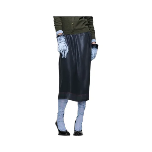 Maison Margiela Foil Treated Midi Skirt